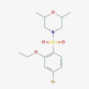 molecular formula C14H20BrNO4S B345831 4-(4-Bromo-2-ethoxybenzenesulfonyl)-2,6-dimethylmorpholine CAS No. 717891-67-3