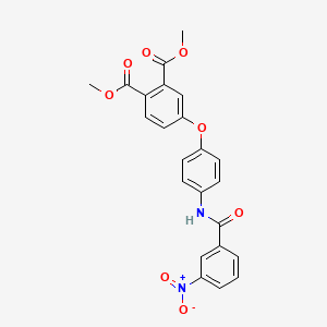 molecular formula C23H18N2O8 B3458325 dimethyl 4-{4-[(3-nitrobenzoyl)amino]phenoxy}phthalate 