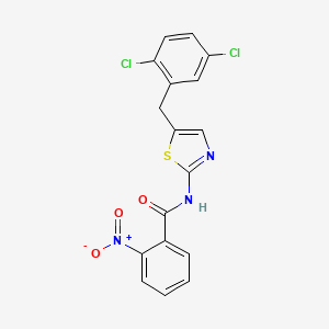 molecular formula C17H11Cl2N3O3S B3458335 N-[5-(2,5-dichlorobenzyl)-1,3-thiazol-2-yl]-2-nitrobenzamide CAS No. 301175-57-5