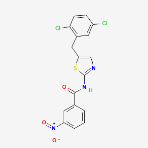 molecular formula C17H11Cl2N3O3S B3458337 N-[5-(2,5-dichlorobenzyl)-1,3-thiazol-2-yl]-3-nitrobenzamide 