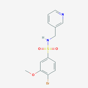 4-bromo-3-methoxy-N-(pyridin-3-ylmethyl)benzenesulfonamide