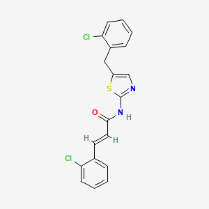 molecular formula C19H14Cl2N2OS B3458340 N-[5-(2-chlorobenzyl)-1,3-thiazol-2-yl]-3-(2-chlorophenyl)acrylamide 