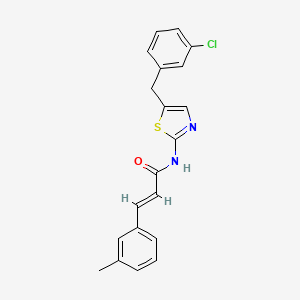 molecular formula C20H17ClN2OS B3458342 N-[5-(3-chlorobenzyl)-1,3-thiazol-2-yl]-3-(3-methylphenyl)acrylamide 