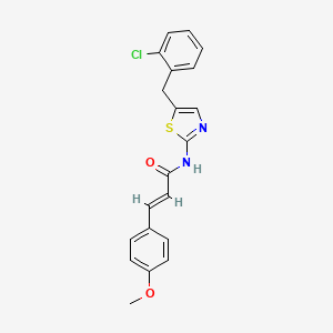 molecular formula C20H17ClN2O2S B3458345 N-[5-(2-chlorobenzyl)-1,3-thiazol-2-yl]-3-(4-methoxyphenyl)acrylamide 