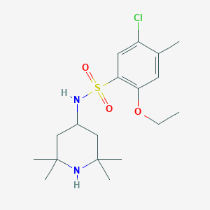 molecular formula C18H29ClN2O3S B345836 5-クロロ-2-エトキシ-4-メチル-N-(2,2,6,6-テトラメチル-4-ピペリジニル)ベンゼンスルホンアミド CAS No. 714202-93-4