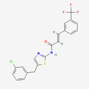 molecular formula C20H14ClF3N2OS B3458373 N-[5-(3-chlorobenzyl)-1,3-thiazol-2-yl]-3-[3-(trifluoromethyl)phenyl]acrylamide 