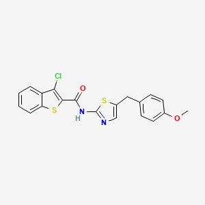 molecular formula C20H15ClN2O2S2 B3458393 3-chloro-N-[5-(4-methoxybenzyl)-1,3-thiazol-2-yl]-1-benzothiophene-2-carboxamide 