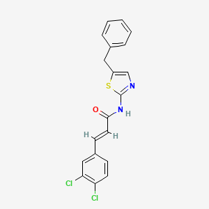 molecular formula C19H14Cl2N2OS B3458398 N-(5-benzyl-1,3-thiazol-2-yl)-3-(3,4-dichlorophenyl)acrylamide 