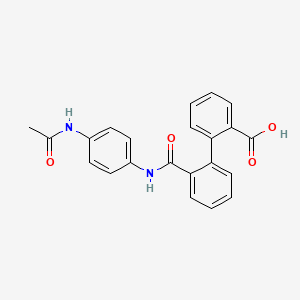 molecular formula C22H18N2O4 B3458404 2'-({[4-(acetylamino)phenyl]amino}carbonyl)-2-biphenylcarboxylic acid 