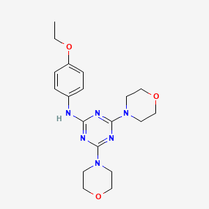 molecular formula C19H26N6O3 B3458405 N-(4-ethoxyphenyl)-4,6-di-4-morpholinyl-1,3,5-triazin-2-amine 