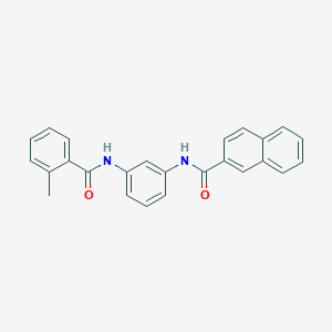molecular formula C25H20N2O2 B3458413 N-{3-[(2-methylbenzoyl)amino]phenyl}-2-naphthamide 