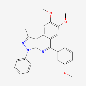 molecular formula C26H23N3O3 B3458419 7,8-dimethoxy-5-(3-methoxyphenyl)-1-methyl-3-phenyl-3H-pyrazolo[3,4-c]isoquinoline 