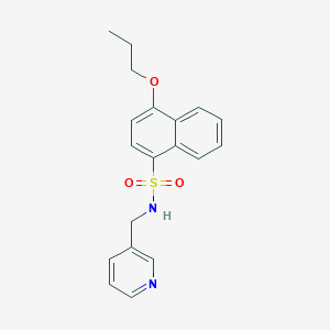 molecular formula C19H20N2O3S B345842 [(4-Propoxynaphthyl)sulfonyl](3-pyridylmethyl)amine CAS No. 873680-35-4