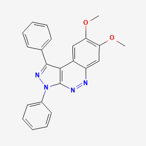 molecular formula C23H18N4O2 B3458422 7,8-dimethoxy-1,3-diphenyl-3H-pyrazolo[3,4-c]cinnoline 