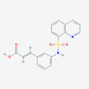 molecular formula C18H14N2O4S B3458428 3-{3-[(8-quinolinylsulfonyl)amino]phenyl}acrylic acid 