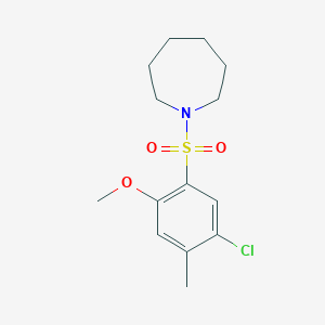 molecular formula C14H20ClNO3S B345843 1-(5-Chloro-2-methoxy-4-methylbenzenesulfonyl)azepane CAS No. 1011917-08-0