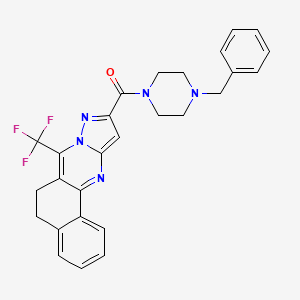 10-[(4-benzyl-1-piperazinyl)carbonyl]-7-(trifluoromethyl)-5,6-dihydrobenzo[h]pyrazolo[5,1-b]quinazoline