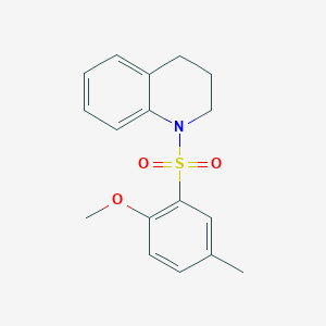 molecular formula C17H19NO3S B345848 1-[(2-Methoxy-5-methylphenyl)sulfonyl]-1,2,3,4-tetrahydroquinoline CAS No. 712316-48-8
