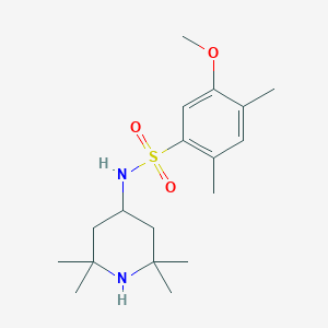 molecular formula C18H30N2O3S B345850 5-Methoxy-2,4-dimethyl-N-(2,2,6,6-tetramethyl-4-piperidinyl)benzenesulfonamide CAS No. 446028-65-5