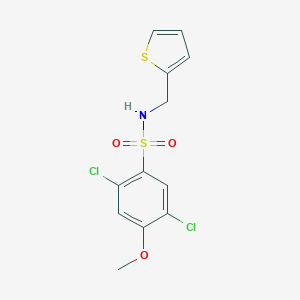 molecular formula C12H11Cl2NO3S2 B345853 [(2,5-Dichloro-4-methoxyphenyl)sulfonyl](2-thienylmethyl)amine CAS No. 838812-11-6
