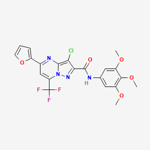molecular formula C21H16ClF3N4O5 B3458559 3-chloro-5-(2-furyl)-7-(trifluoromethyl)-N-(3,4,5-trimethoxyphenyl)pyrazolo[1,5-a]pyrimidine-2-carboxamide 