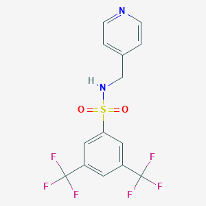 molecular formula C14H10F6N2O2S B345863 {[3,5-Bis(trifluoromethyl)phenyl]sulfonyl}(4-pyridylmethyl)amine CAS No. 873588-31-9