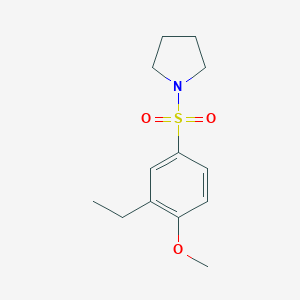 molecular formula C13H19NO3S B345864 1-(3-Ethyl-4-methoxyphenyl)sulfonylpyrrolidine CAS No. 873587-35-0