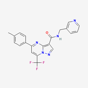 molecular formula C21H16F3N5O B3458644 5-(4-methylphenyl)-N-(3-pyridinylmethyl)-7-(trifluoromethyl)pyrazolo[1,5-a]pyrimidine-3-carboxamide 
