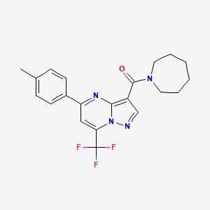 molecular formula C21H21F3N4O B3458661 3-(1-azepanylcarbonyl)-5-(4-methylphenyl)-7-(trifluoromethyl)pyrazolo[1,5-a]pyrimidine 