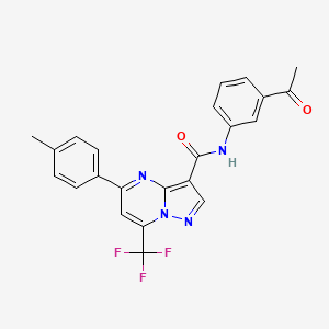 molecular formula C23H17F3N4O2 B3458675 N-(3-acetylphenyl)-5-(4-methylphenyl)-7-(trifluoromethyl)pyrazolo[1,5-a]pyrimidine-3-carboxamide 