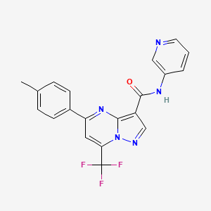 molecular formula C20H14F3N5O B3458677 5-(4-methylphenyl)-N-3-pyridinyl-7-(trifluoromethyl)pyrazolo[1,5-a]pyrimidine-3-carboxamide 