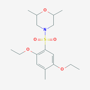 molecular formula C17H27NO5S B345870 4-[(2,5-Diethoxy-4-methylphenyl)sulfonyl]-2,6-dimethylmorpholine CAS No. 873587-10-1