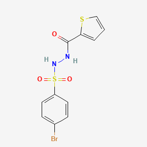 molecular formula C11H9BrN2O3S2 B3458714 N'-[(4-bromophenyl)sulfonyl]-2-thiophenecarbohydrazide 