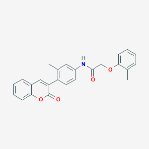molecular formula C25H21NO4 B3458719 N-[3-methyl-4-(2-oxo-2H-chromen-3-yl)phenyl]-2-(2-methylphenoxy)acetamide 