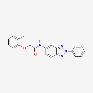 molecular formula C21H18N4O2 B3458720 2-(2-methylphenoxy)-N-(2-phenyl-2H-1,2,3-benzotriazol-5-yl)acetamide 
