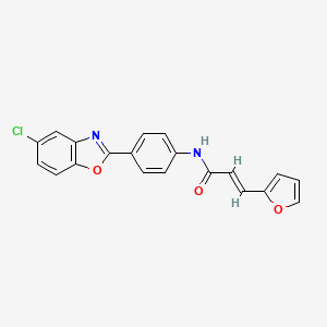 molecular formula C20H13ClN2O3 B3458721 N-[4-(5-chloro-1,3-benzoxazol-2-yl)phenyl]-3-(2-furyl)acrylamide 