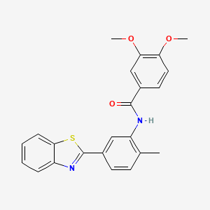 molecular formula C23H20N2O3S B3458777 N-[5-(1,3-benzothiazol-2-yl)-2-methylphenyl]-3,4-dimethoxybenzamide 