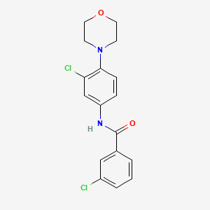 molecular formula C17H16Cl2N2O2 B3458792 3-chloro-N-[3-chloro-4-(4-morpholinyl)phenyl]benzamide 