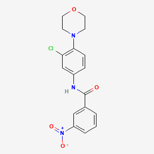 molecular formula C17H16ClN3O4 B3458799 N-[3-chloro-4-(4-morpholinyl)phenyl]-3-nitrobenzamide 