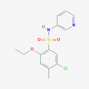 molecular formula C14H15ClN2O3S B345880 5-chloro-2-ethoxy-4-methyl-N-pyridin-3-ylbenzenesulfonamide CAS No. 873680-57-0