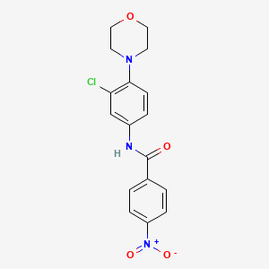 molecular formula C17H16ClN3O4 B3458803 N-[3-chloro-4-(4-morpholinyl)phenyl]-4-nitrobenzamide 