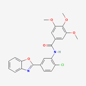 molecular formula C23H19ClN2O5 B3458808 N-[5-(1,3-benzoxazol-2-yl)-2-chlorophenyl]-3,4,5-trimethoxybenzamide 