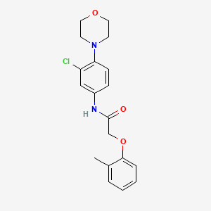 molecular formula C19H21ClN2O3 B3458813 N-[3-chloro-4-(4-morpholinyl)phenyl]-2-(2-methylphenoxy)acetamide 