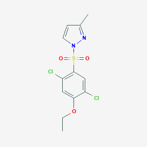molecular formula C12H12Cl2N2O3S B345882 1-(2,5-Dichloro-4-ethoxyphenyl)sulfonyl-3-methylpyrazole CAS No. 956978-93-1