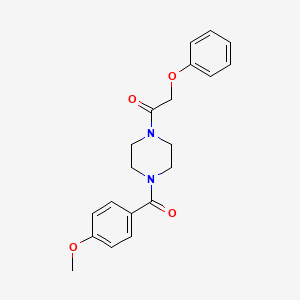 molecular formula C20H22N2O4 B3458840 1-(4-methoxybenzoyl)-4-(phenoxyacetyl)piperazine 