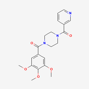 molecular formula C20H23N3O5 B3458848 1-(3-pyridinylcarbonyl)-4-(3,4,5-trimethoxybenzoyl)piperazine 