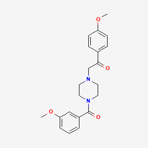 molecular formula C21H24N2O4 B3458863 2-[4-(3-methoxybenzoyl)-1-piperazinyl]-1-(4-methoxyphenyl)ethanone 