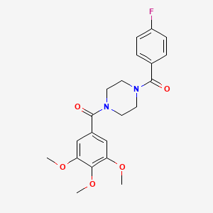molecular formula C21H23FN2O5 B3458868 1-(4-fluorobenzoyl)-4-(3,4,5-trimethoxybenzoyl)piperazine 