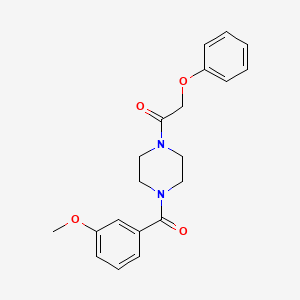 molecular formula C20H22N2O4 B3458876 1-(3-methoxybenzoyl)-4-(phenoxyacetyl)piperazine 