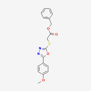 molecular formula C18H16N2O4S B3458899 benzyl {[5-(4-methoxyphenyl)-1,3,4-oxadiazol-2-yl]thio}acetate 
